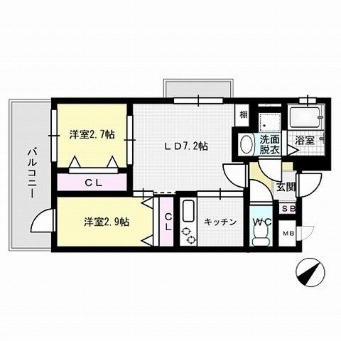 リアンプレミアム室見ステーション  間取り