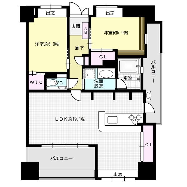 グラン博多レジェンド 間取り図