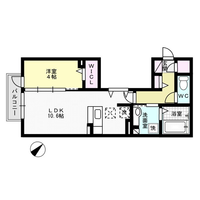 プランドール 103号室 間取り