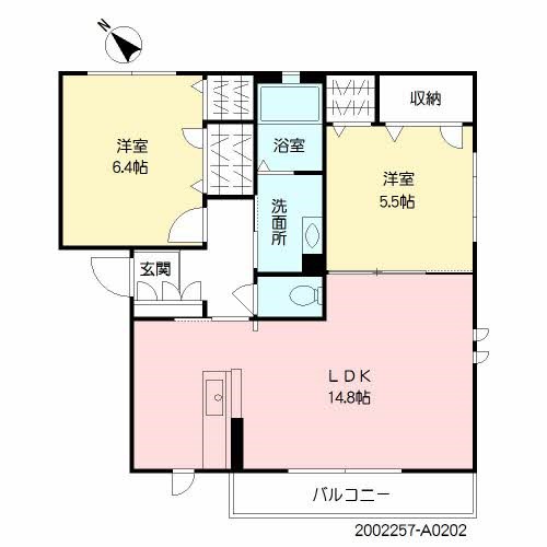 カメリア 202号室 間取り