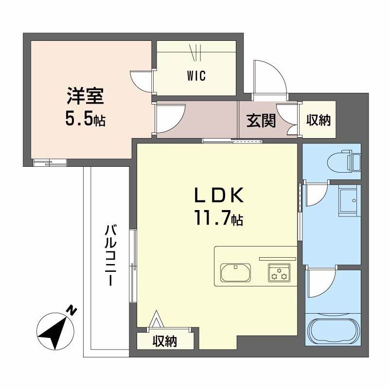 シャーメゾン大野城中央 203号室 間取り
