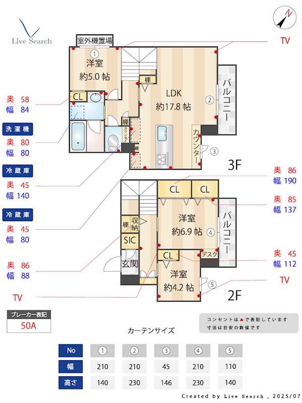 シャーメゾン大野城中央 201号室 間取り