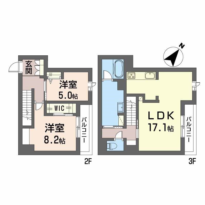 シャーメゾン大野城中央 202号室 間取り