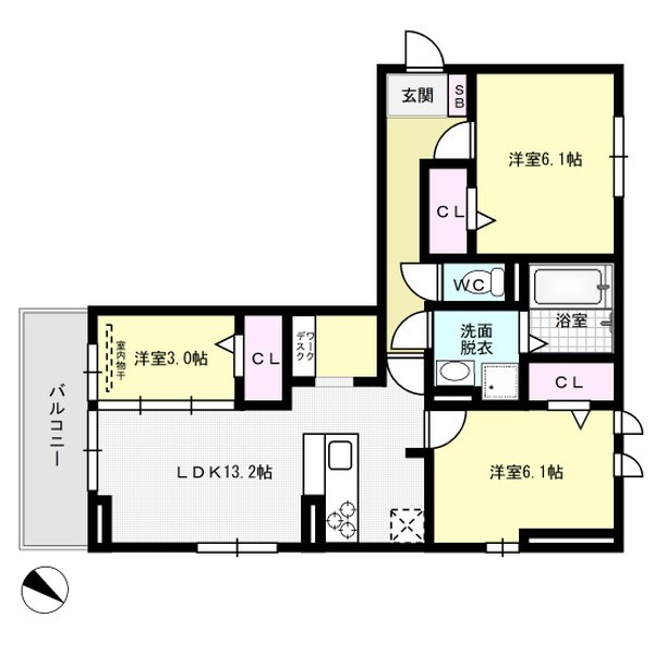メゾン・ド・K's 301号室 間取り