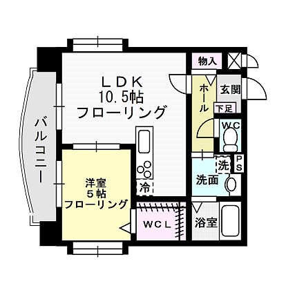 セラヴィ 203号室 間取り