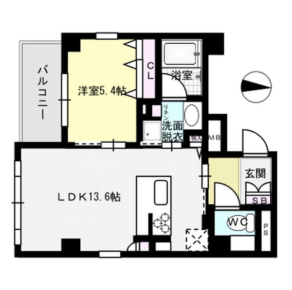 フィオーレ大濠公園 901号室 間取り