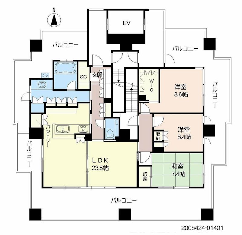 グランドメゾン西新プレイス 間取り