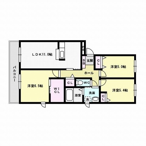 サンク西新Ｂ棟～駐車場無料～ 間取り