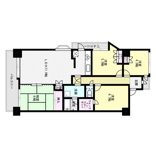 パーク・ノヴァ春日中央 501号室 間取り