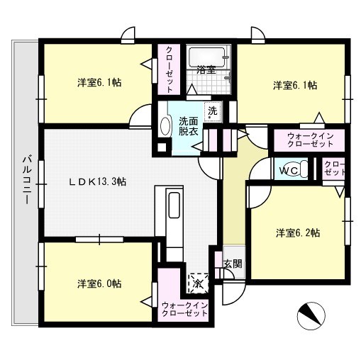 ジョアセジュール博多南3号館 間取り