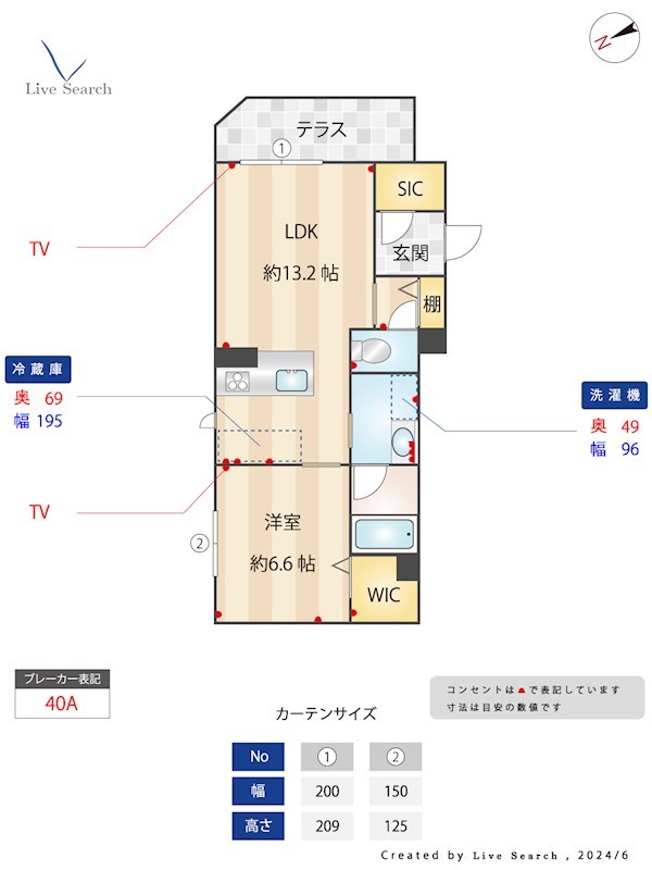 シャルマン大橋 102号室 間取り