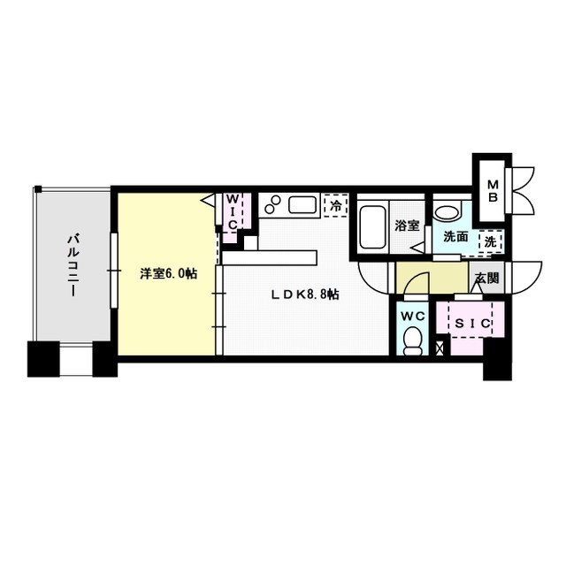 エルヴィータ 107号室 間取り