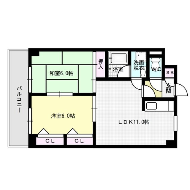 リバティ館 405号室 間取り