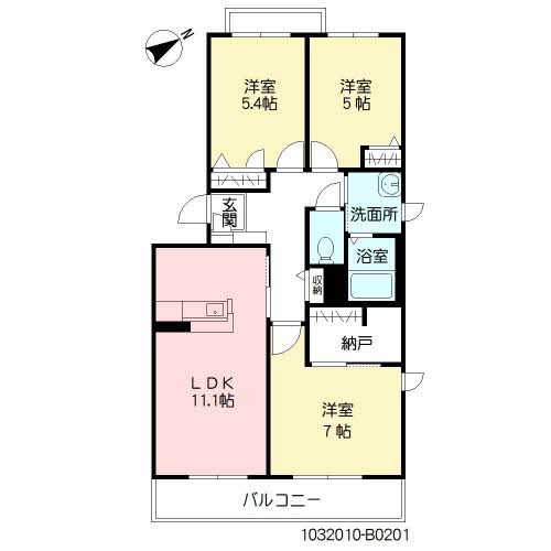 サンク西新Ｂ棟～駐車場無料～ 間取り