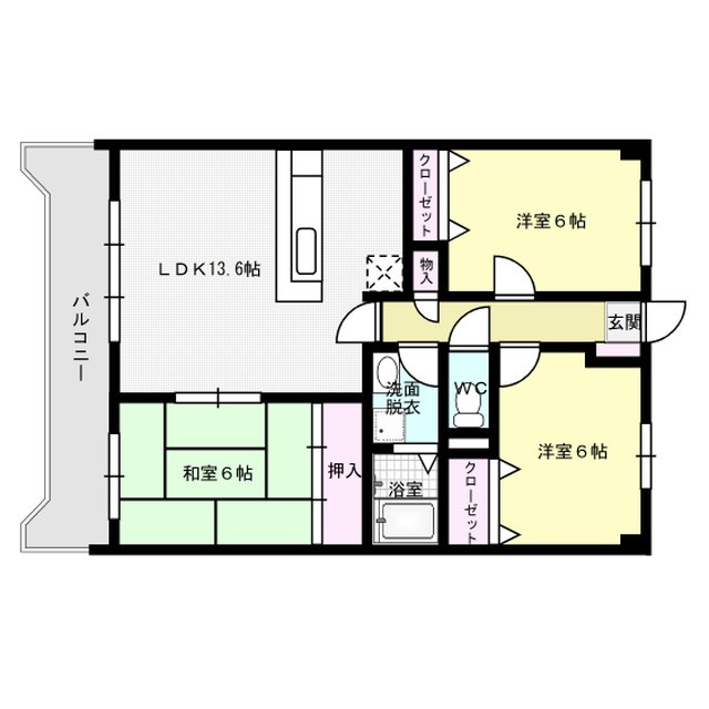 アゼリアⅡ 402号室 間取り
