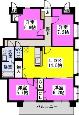 プレジオ荒江 間取り