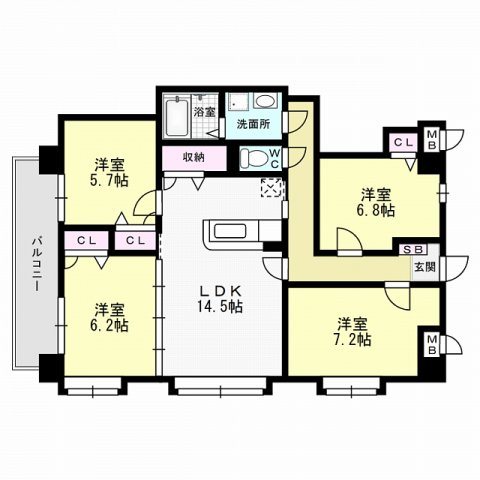 プレジオ荒江 間取り