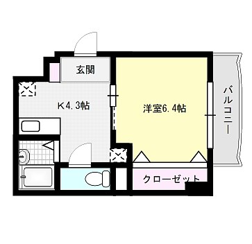 エスティ21 706号室 間取り