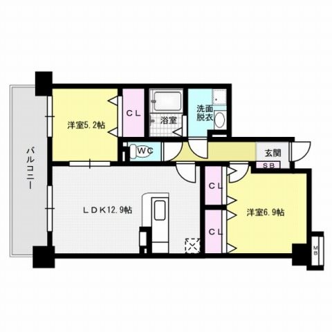 エストアリオ室見～ネット無料～ 間取り
