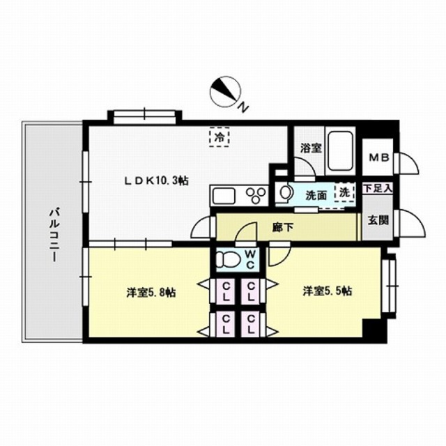 キルンズ博多駅南 間取り図
