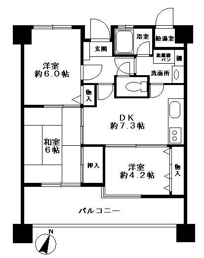 ロワールマンション西公園ビュー 間取り
