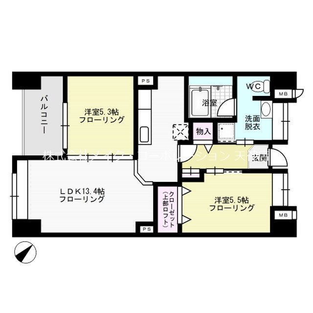 レジディア天神南 間取り