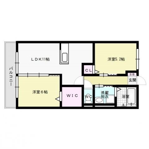 ハイム南片江A棟 間取り
