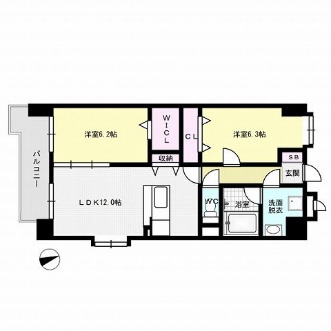 ラフォルトゥーナ姪浜弐番館 間取り