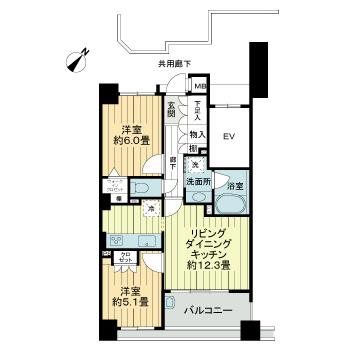 サーパス西新二丁目 間取り
