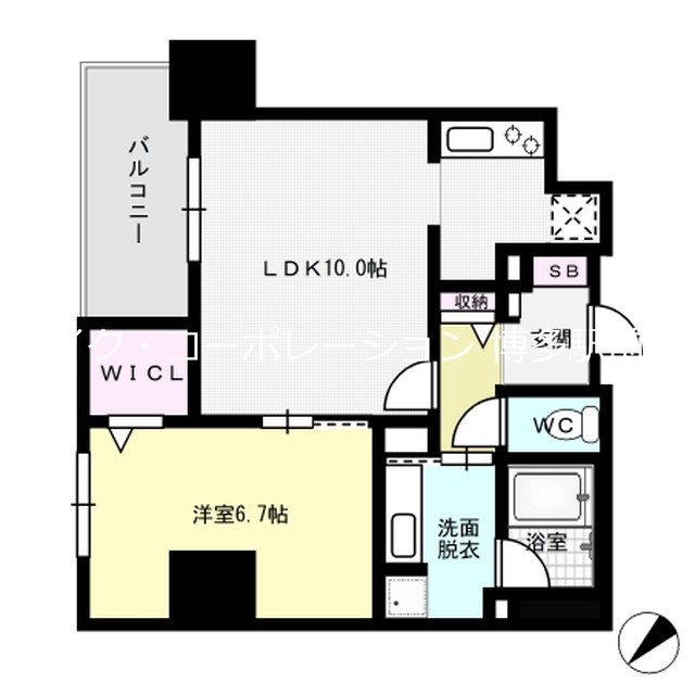 ウィスタリアレジデンス博多 間取り図