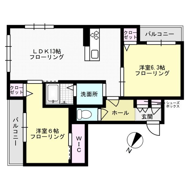 シャーメゾン薬院 間取り