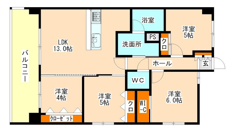 トラストビル姪浜南 間取り