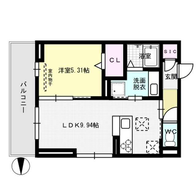 D-roomアスキム 201号室 間取り