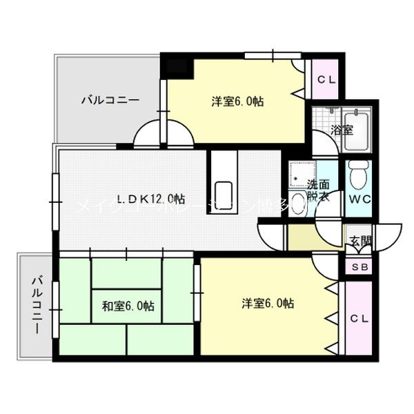 ジートラスト薬院 間取り