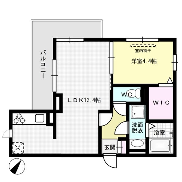 クレストヴェール清水 207号室 間取り