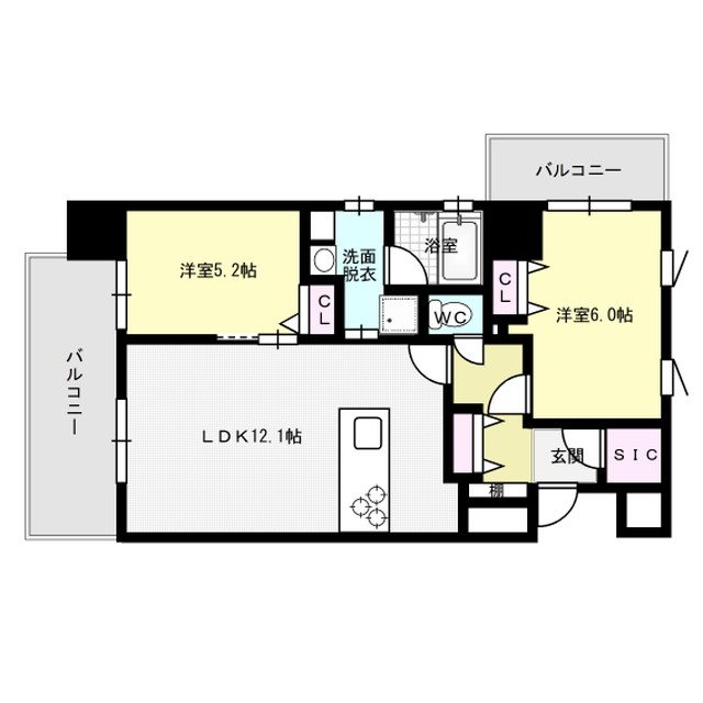 THE SQUARE･Urban Residence 間取り