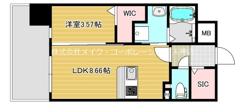 リファレンス六本松ビル  間取り