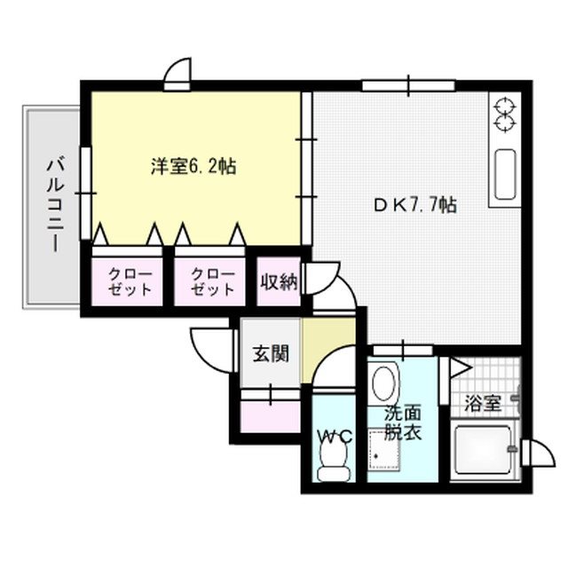 アベニュー博多南 201号室 間取り