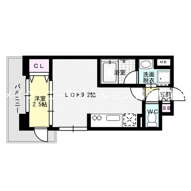 ヴィラージュ博多駅南 間取り図