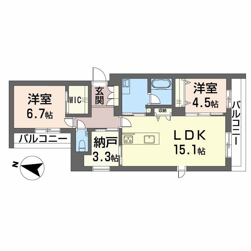 ベレオ鳥飼 間取り