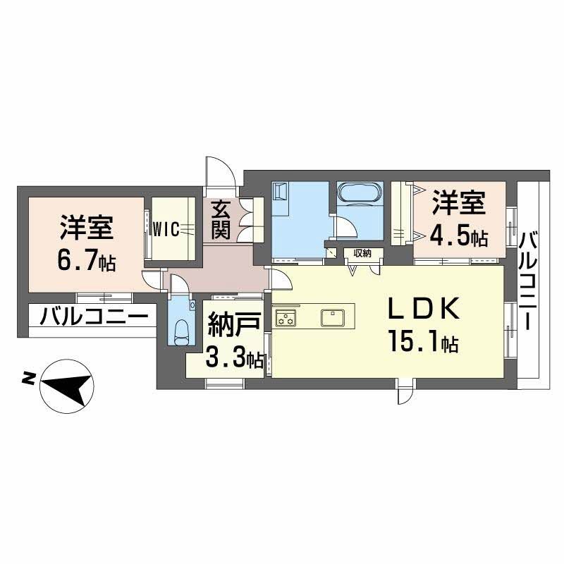 ベレオ鳥飼 間取り