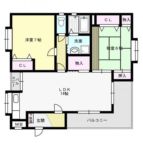 レジデンス姪浜 間取り