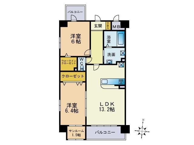 プレジール弐番館  間取り