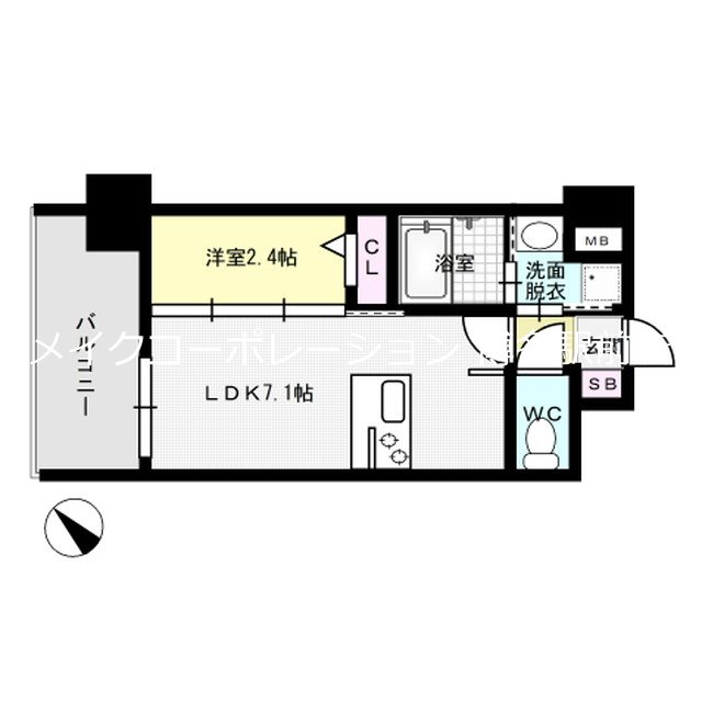 エンクレスト天神LINK 間取り図
