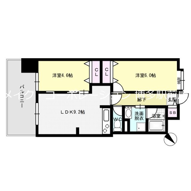 ラ・フォンテ博多駅南 間取り