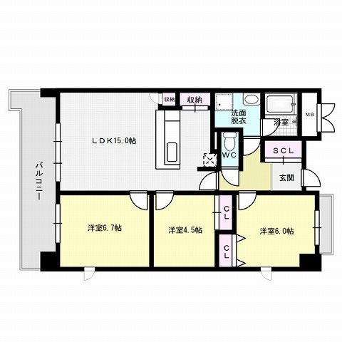 アウローラ姪浜 間取り
