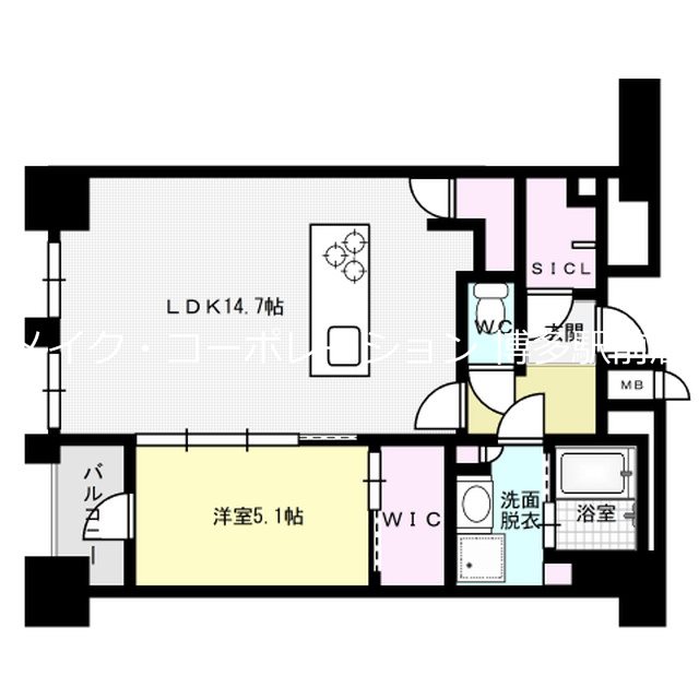 エンクレスト呉服町【Jタイプ】 間取り