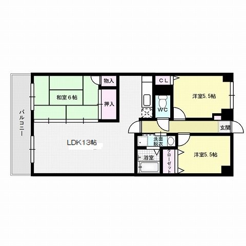 クレアトール大西5 間取り