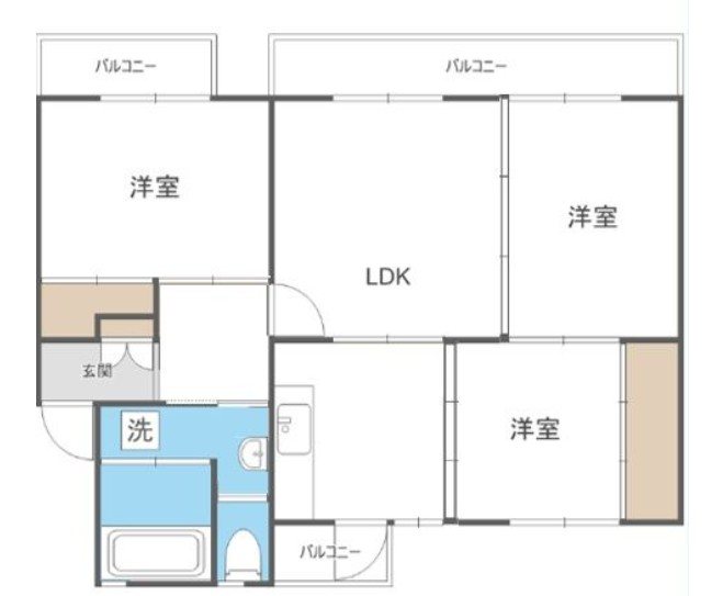 西公園下住宅8棟 間取り