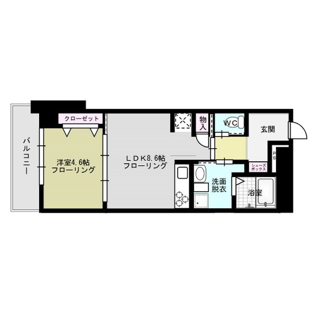 ラクレイス西新レジデンシャルタワー  間取り図
